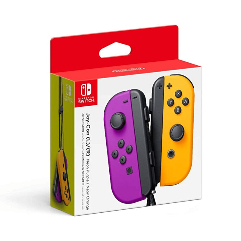 Nintendo Switch Left and Right Joy-Con Controllers - Neon Purple/Neon Orange | Techachi