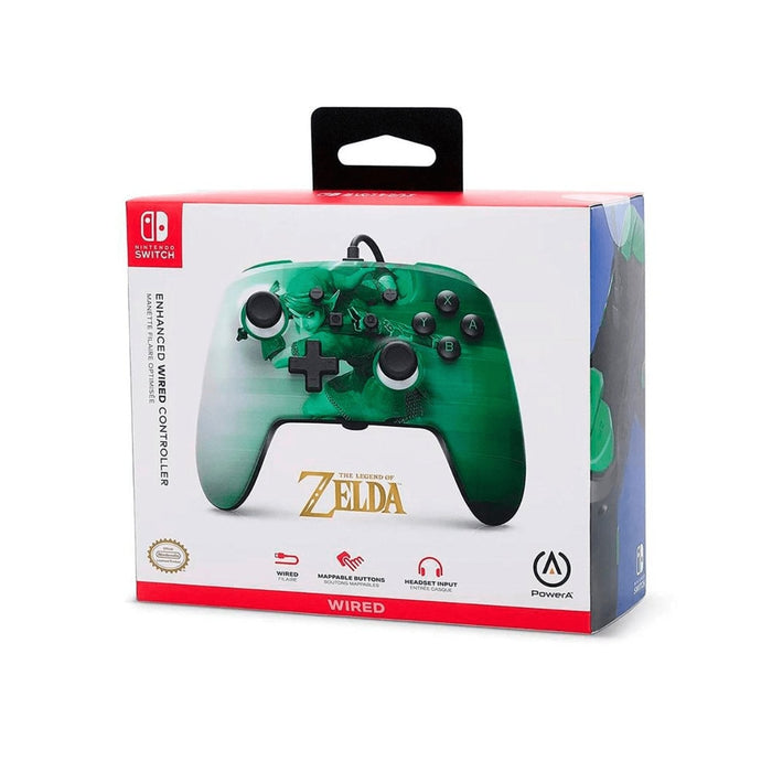 PowerA Zelda Heroic Link Enhanced Wired Controller for Switch - Green | Techachi